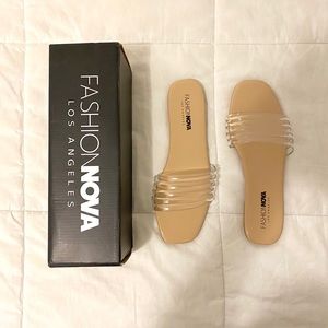 Clear Flat Sandals - Brand New